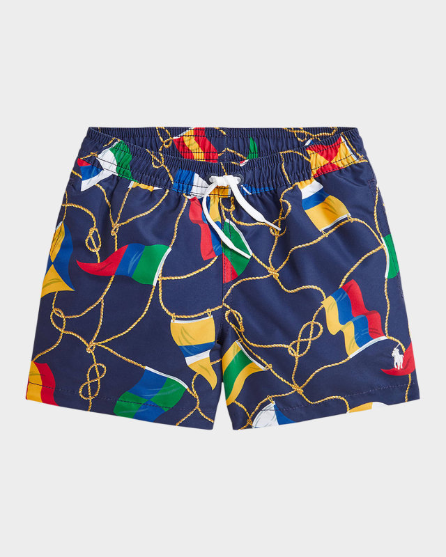 Boy's Recycled Polyester Traveler Swim Shorts, Size 2-7